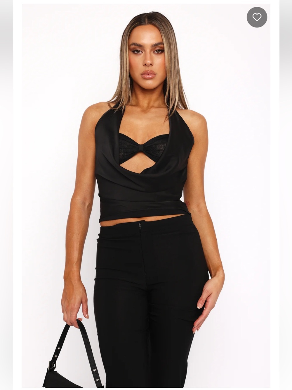 White fox halter top